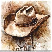 panneau simili  : modèle 2250- HOMME-CHAPEAU-COUNTRY 