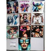 lot 10 panneaux simili 15x15cm : lot 26