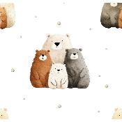 Toile à sac  50cmx157cm : modèle  : TS- famille Ours 
