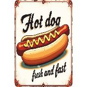 Panneau tissu pour TORCHON : HOT DOG