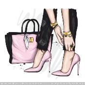 panneau simili 20x20cm FEMME :  modèle 105
