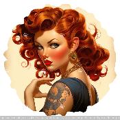 panneau simili FEMME PIN UP: modèle 2150