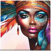 panneau simili  : modèle 2235- FEMME AFRO