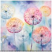 panneau simili  : modèle 2251- FLEURS PISSENLIT COULEUR