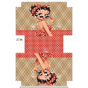 Panneau simili pour TROUSSE DE TOILETTE :modéle 2344 -femme style betty