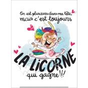 Panneau simili 13x20 cm : La Licorne gagne : modéle 49