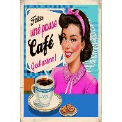 Panneau tissu pour TORCHON : PAUSE CAFE