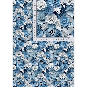 Simili cuir 10cmx140cm : modèle FLORAL 3D : SM84