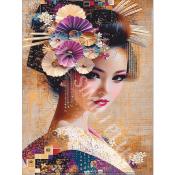 Panneau simili 13x20 cm : Femme Asiatique  : modéle 26