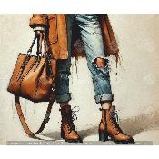 Panneau SIMILI 25X30CM : modèle femme 2011