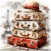 panneau simili  : modèle 2265-VOYAGE-VALISE 