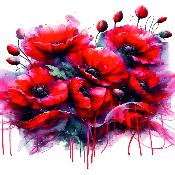 panneau simili  : modèle 2377 - COQUELICOT 