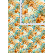Simili cuir 10cmx140cm : modèle FLORAL: SM31