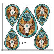 Kit créatif :PARURE BOUCLE D'OREILLE-PENDENTIF  : modèle 1