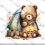 panneau  animaux ours: modle 1028-carr