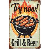 Panneau tissu pour TORCHON : GRILL ET BEER