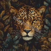 panneau  lion léopard numéro 1658