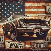 panneau plaque USA CAR: modéle 1733