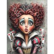 Panneau simili 13x20 cm : Femme jeu de carte : modéle 23