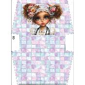 Panneau pour MINI POCHETTE : modèle 8  -FILETTE INFERMIERE