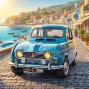 panneau simili  : modèle 2292-VOITURE- 4L BLEU