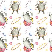 Toile à sac  50cmx157cm :TS70- Chat sportif corde à sauter