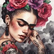 panneau simili FEMME FRIDA : modèle 1762
