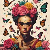 panneau simili FEMME FRIDA : modèle 1754