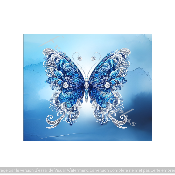 Panneau SIMILI papillon 25X30CM : modèle 2087