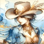 panneau simili  : modèle 2304-FEMME-COUNTRY