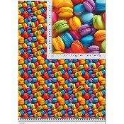 Simili cuir 10cmx140cm : modèle MACARONS : SM13