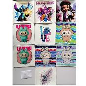 lot 10 panneaux simili 15x15cm : lot 12