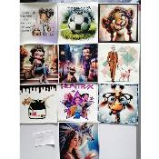 lot 10 panneaux simili 15x15cm : lot 21