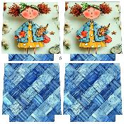 PANNEAU SIMILI 45X45CM : POCHETTE DUO 5