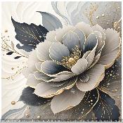 panneau simili  : modèle 2248- FLEUR NUANCE DE GRIS