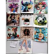 lot 10 panneaux simili 15x15cm : lot 27