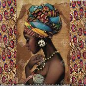 panneau simili  FEMME Afro : modèle 110