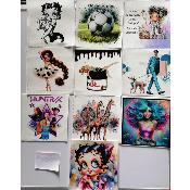 lot 10 panneaux simili 15x15cm : lot 19