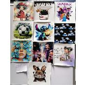 lot 10 panneaux simili 15x15cm : lot 17