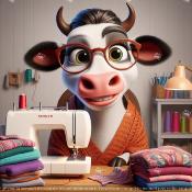 panneau simili VACHE FUN COUTURE : modèle 2140