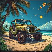 panneau similI  VOITURE JEEEP : modèle 2190