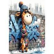Panneau tissu pour TORCHON : GIRAFE TAG