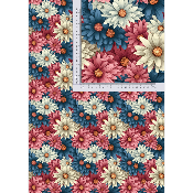 Simili cuir 10cmx140cm : modèle FLORAL 3D: SM43