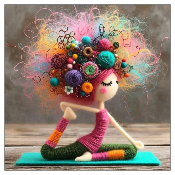 Panneau simili 10x10cm : modéle femme ZEN - 1A