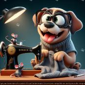 panneau simili CHIEN FUN COUTURE : modèle 2142