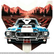 panneau simili VOITURE MUSTANG: modèle 2149