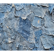 Toile à sac  50cmx157cm :TS64- Effet jean's déchiré