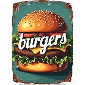 Panneau tissu pour TORCHON : BURGERS