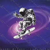 panneau astronaute surfeur numéro 1101: carré