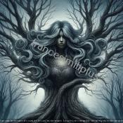 panneau  femme arbre : mystique numéro 1669
